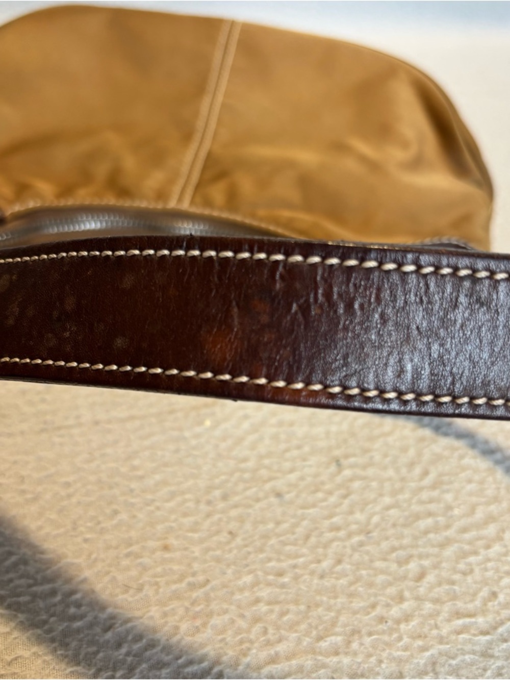 Dooney & Bourke Wayfarer Brown Canvas Nylon Hobo Shoulder Bag - Picture 5 of 15